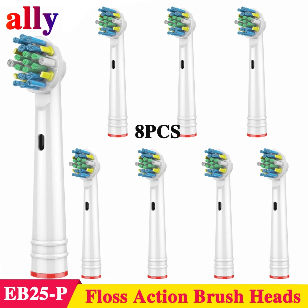 

8X EB25 Floss Action Electric toothbrush heads Replacement For Oral B Vitality Triumph P4000 P4500 P2000 Electric toothbrush
