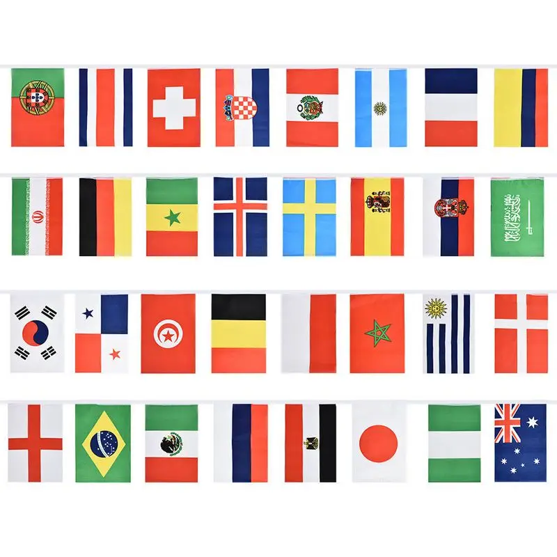 

Russia World Cup Football Bunting national Flags Garland Party Decor Hot