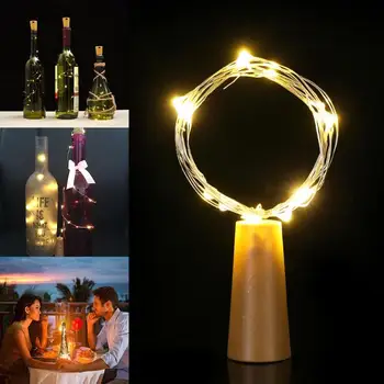 

10pcs 10LED Wine Bottle Cork Light Bottle Stopper Copper Wire String Lights for Wedding Party Decoration Lamp