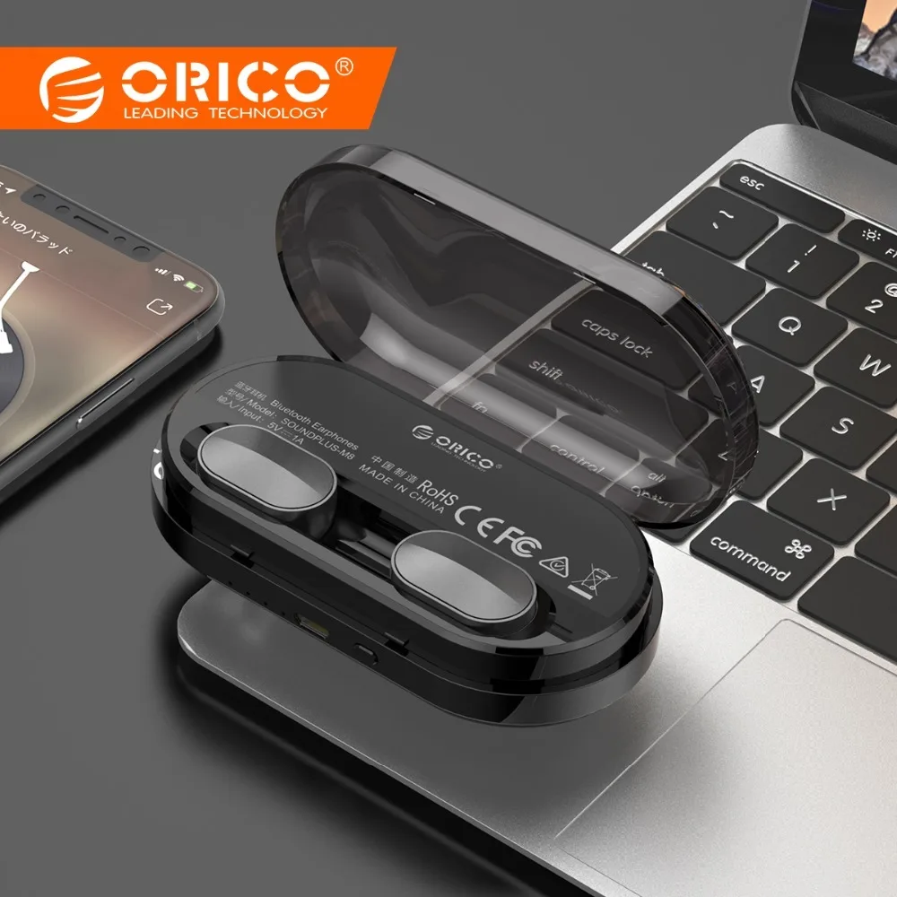 

ORICO Wireless Earphone Stereo TWS Headset Handfree Sport Bluetooth 4.2 Earphone with Charging Box For iphone Wireless Earbuds