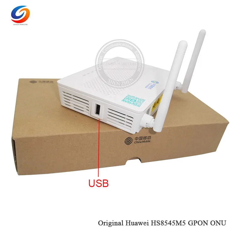 20 шт. HW Оригинал HS8545M5 GPON ONU 1GE + 3FE 1 голос usb WIFI Внешняя антенна такая же как F623 v6.0 от
