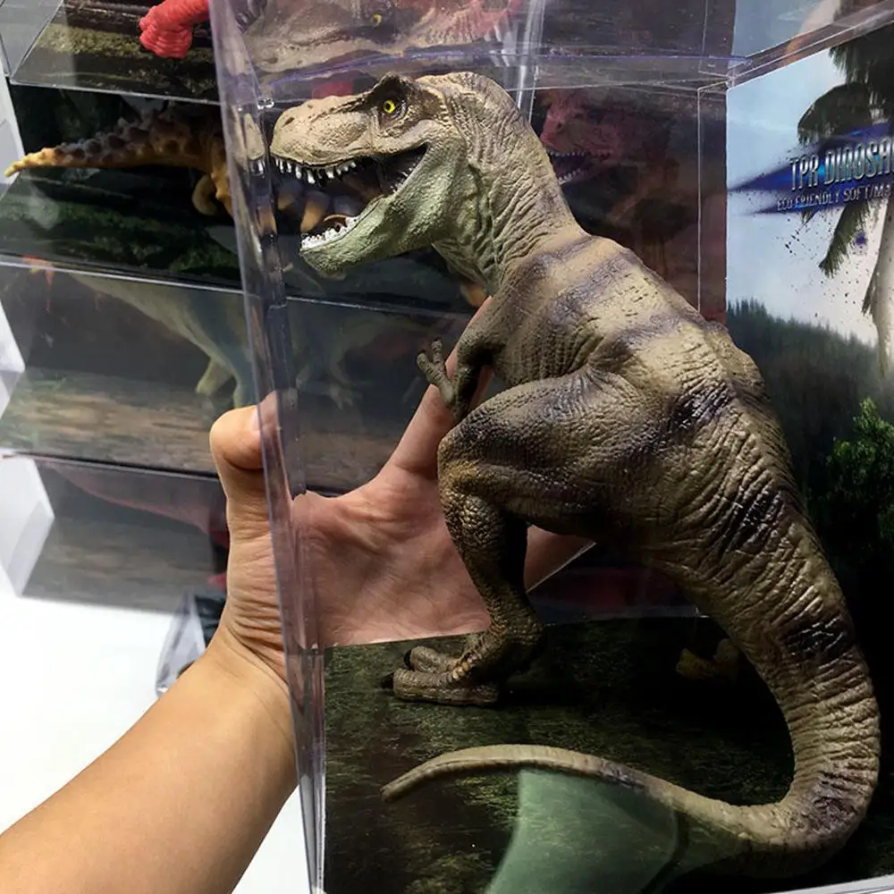 

Kid Toys Action Figure Wild Life Plastic Play Toys Dinosaur Model TPR Solid Simulation Dinosaur Soft Rubber Model Kids Boy Gift