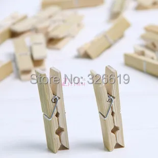 

bamboo made Clip hemp rope clip storage wooden clip photo clip notes folder clothes peg