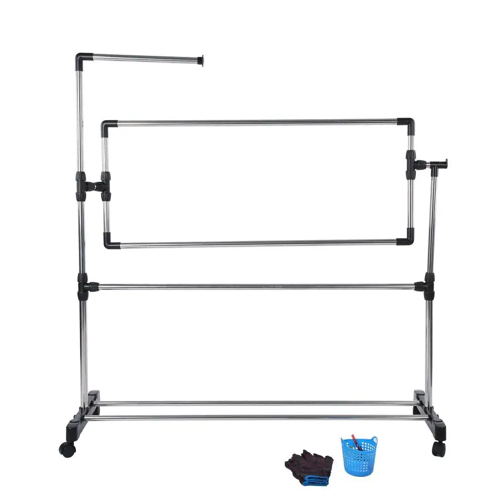 Practical Large Adjustable Embroidery Frame Cross Stitch Stainless Steel Frame with Embroidery