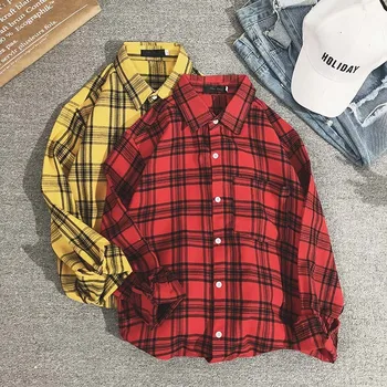

Spring New Plaid Shirt Men Fashion Retro Casual Shirt Man Streetwear Trend Wild Loose Long-sleeved Male Clothes Shirt S-3XL