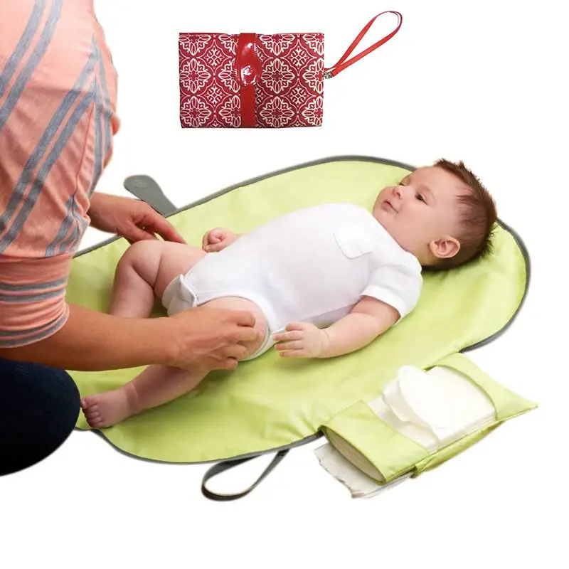 متعددة الوظائف المحمولة الطفل حفاضات تخزين حقائب طوي للماء حفاضات حصيرة حفاضة بَوْل التمريض حقيبة رعاية الطفل لأبي و مو
