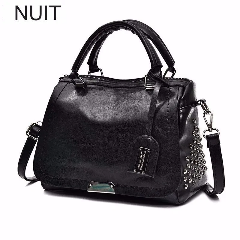 

Luxury Handbags Women Bags Designer Crossbody Messenger Bags Pu Leather Female Boston Rivet Shopper Shoulder Bags Sac Femme