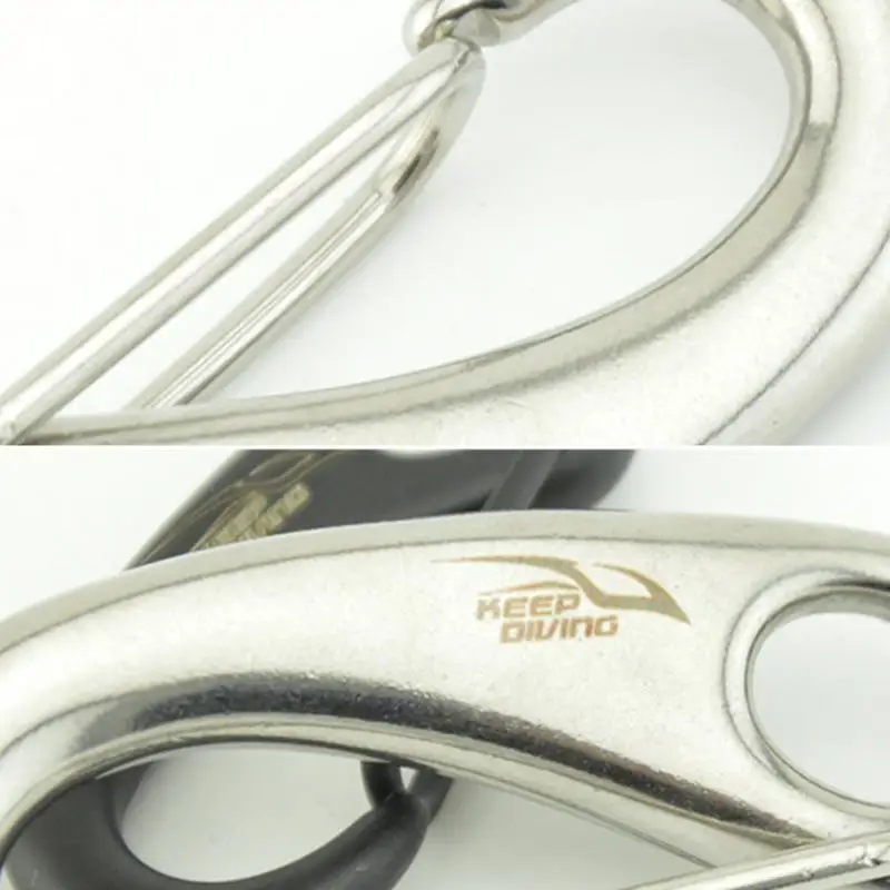 الغوص 50mm 70mm 316 الفولاذ المقاوم للصدأ البيض شكل رابط سريع خطاف معدني للحبال مشبك المعادن كليب البيض مشبك