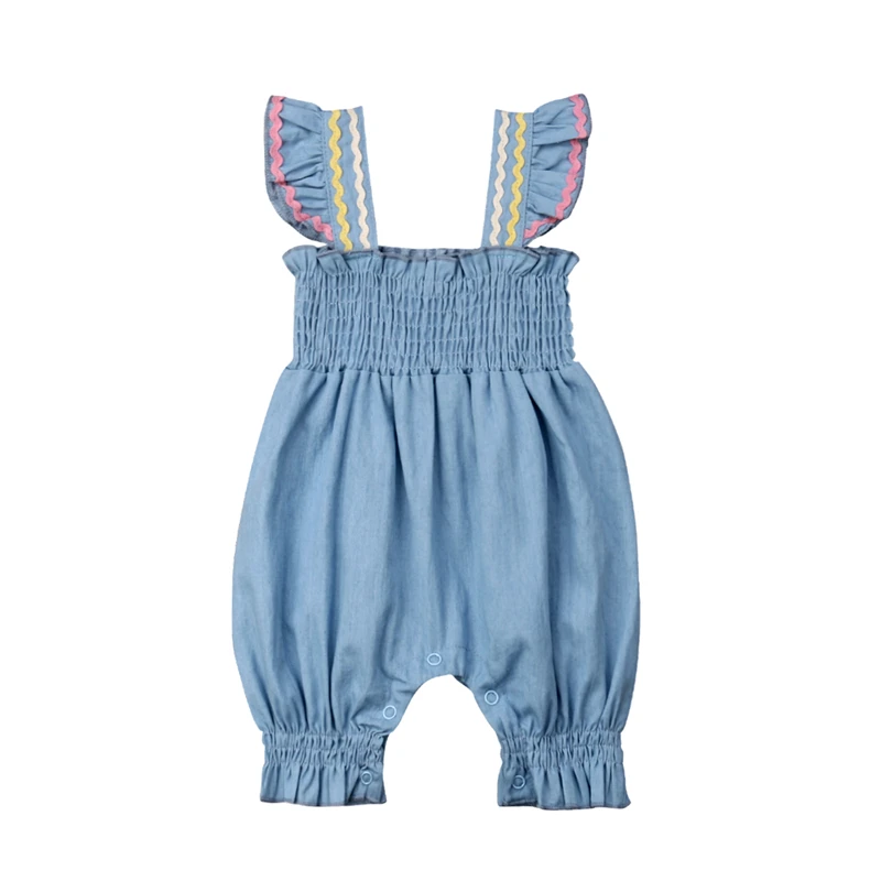 

Newborn Romper New Baby Girls Clothes Ruffle Jumpsuit Summer Sleeveless Baby Clothes Newbron Jumpsuit One Piece Romper Outfits