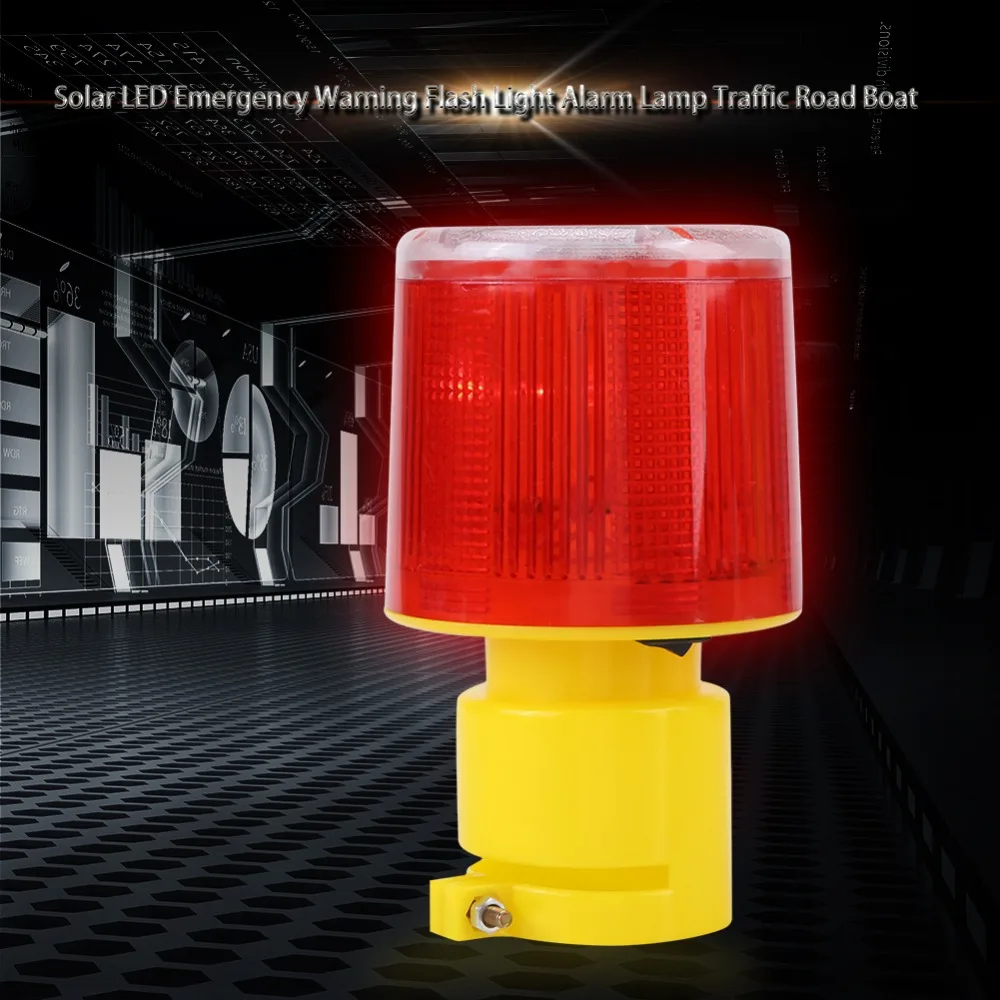 

1pc 2.5W 3V Solar LED Emergency Warning Flash Light Alarm Lamp Traffic Road Boat Red Light 2019 New