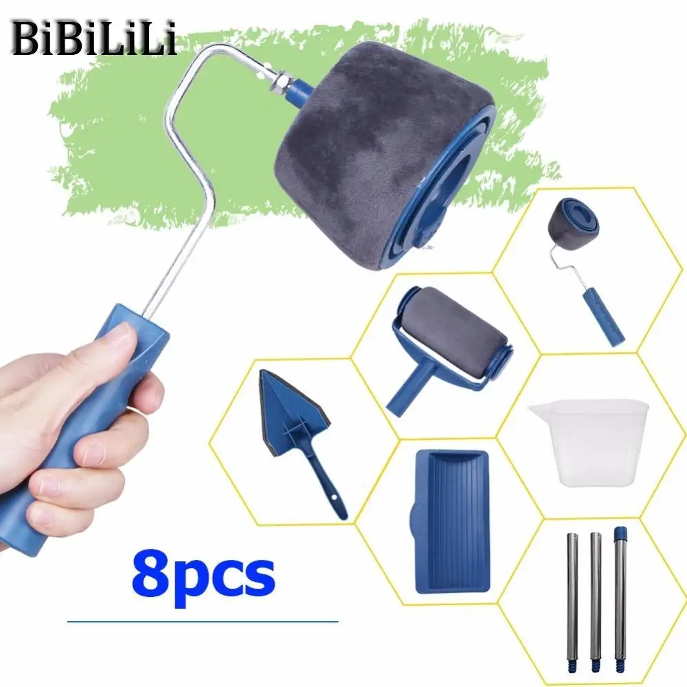 

8Pcs/set Multifunctional Household Use Wall Decorative Paint Roller Brush Tool