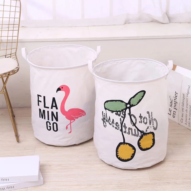 Dirty Clothes Basket Toys Receive Bucket Large Foldable Cotton Cloth Washing  Storage Basket Clothes Basket Waterproof Basket