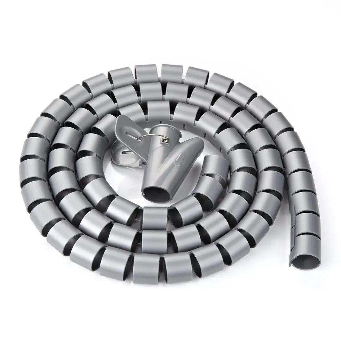 

25mm Flexible Wire Storage Tube Clips Cable Sleeve Organizer Pipe Wrap Cord Protector Flexible Spiral Management Device