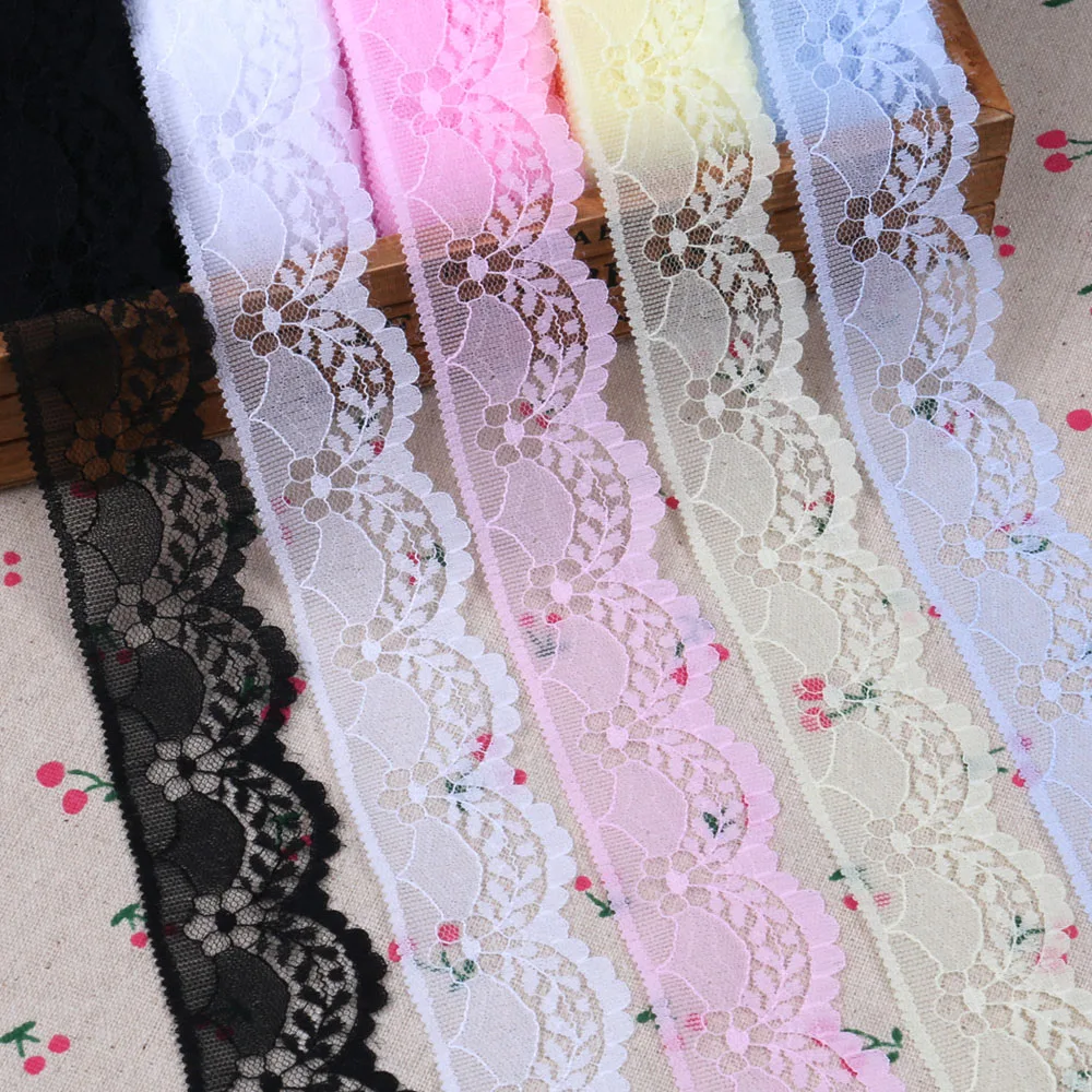 

Pretty Good Quality Nylon/Cotton Ribbon African Lace Fabric 40mm Wide 10yards/lot Diy Accessories Clothing Home deco
