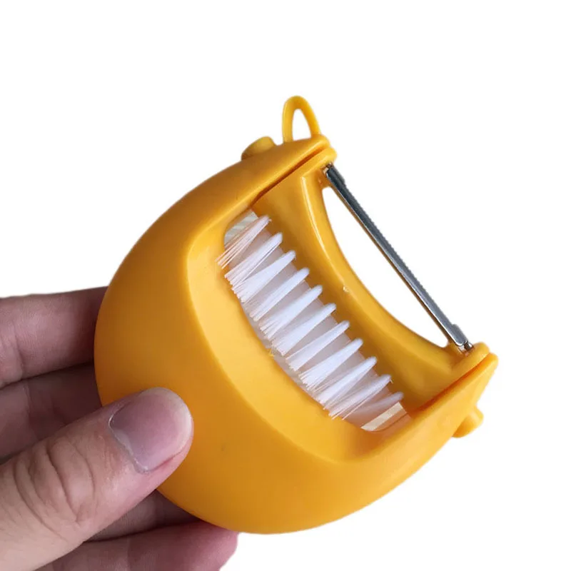 NEW Multifunctional 2 In 1 Rotary Carrot Potato Peeler Vegetable Brush