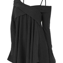 Wipalo/туника с открытыми плечами и перекрещивающимися ремешками; свитер для женщин; осенний пуловер; пикантная повседневная женская верхняя одежда; вязаный джемпер; топы; 2XL
