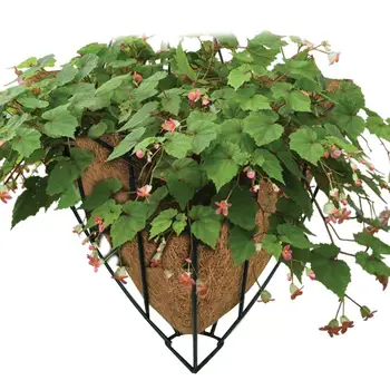 

Flower Pots Quarter Hanging Baskets Liners Iron Art Coconut Palm Balcony Garden Metal Wall Basket Planter home decoration