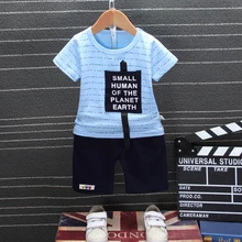 

2019 New Summer Newborn Baby Boys Girl Clothing Kids Cotton Short sleeve 2pcs/Set Cartoon Fashion Infant Sport Clothes Tracksuit