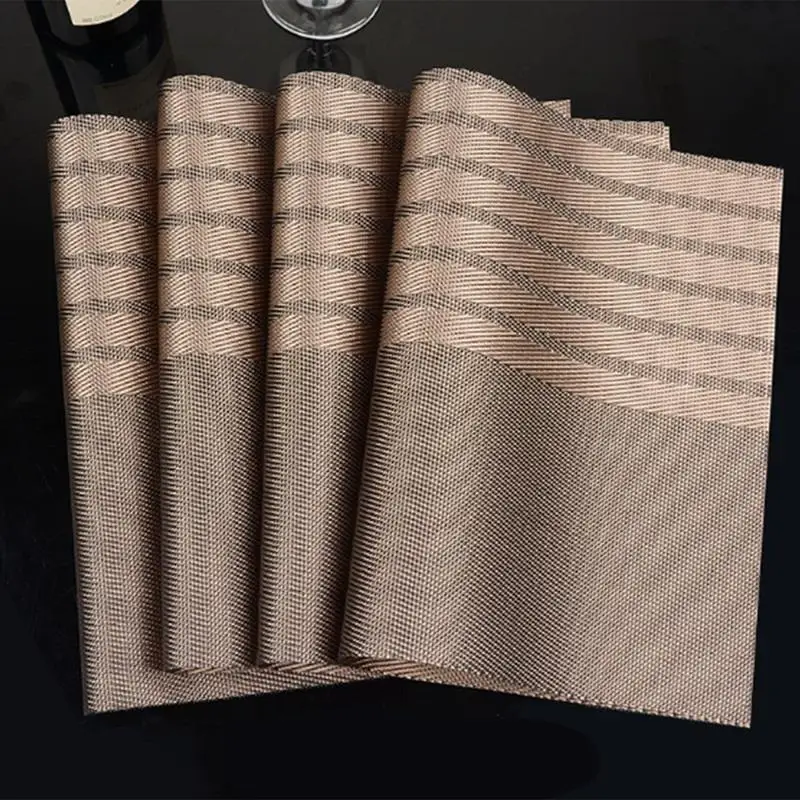 4 قطع الجدول الحصير مجموعة الحرارة حماية Pvc الجدول حصيرة للماء المفارش طاولة طعام الحصير Oilproof تحديد الموقع 4 قطع الجدول الحصير مجموعة الحرارة حماية Pvc الجدول حصيرة للماء المفارش طاولة طعام الحصير Oilproof تحديد الموقع