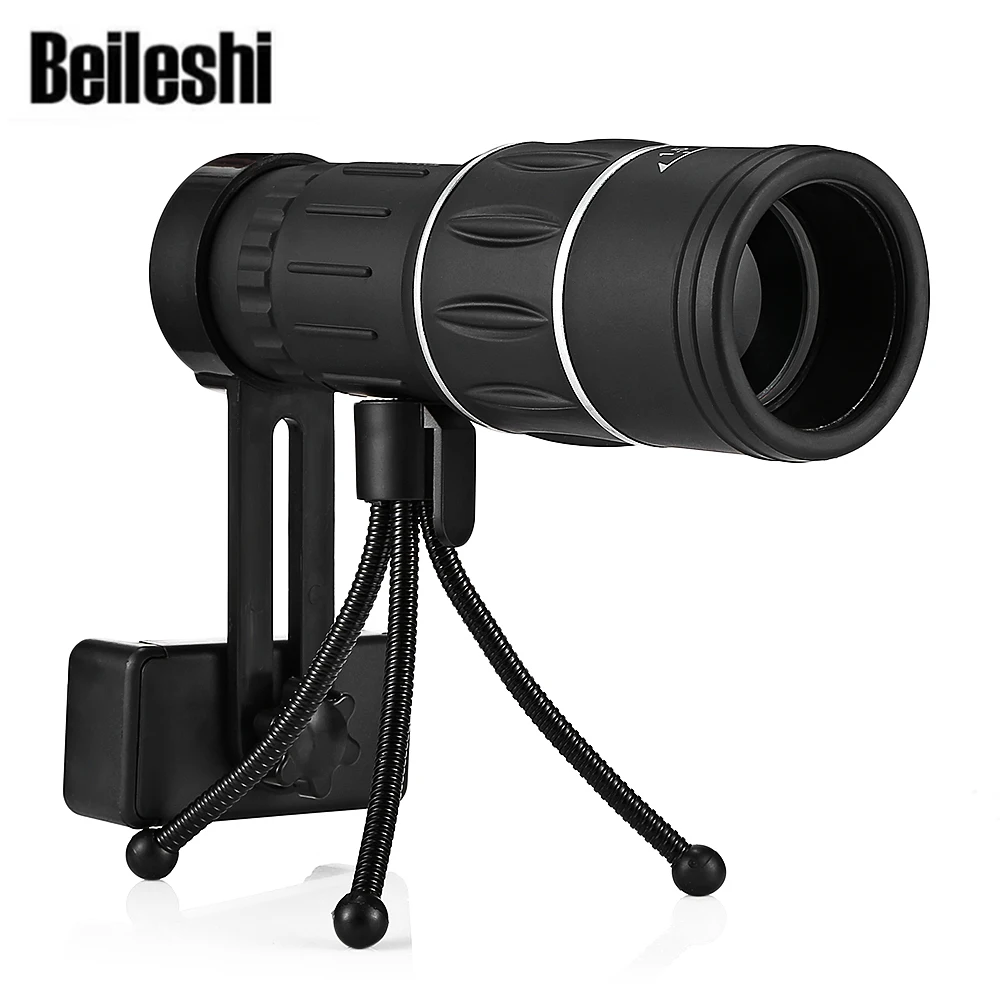 

Beileshi 16x52 Monocular Telescope Dual Focus Adjusting Low Night Light Vision Outdoor Hunting Camping Scopes