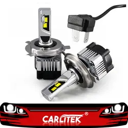 CARLitek 2 шт H4 Светодиодная лампа 12 V 24 V фары автомобиля 9003 hb2 Высокая Низкая Би луча 72 W 8000LM авто фары 6000 K автомобильной лампочки