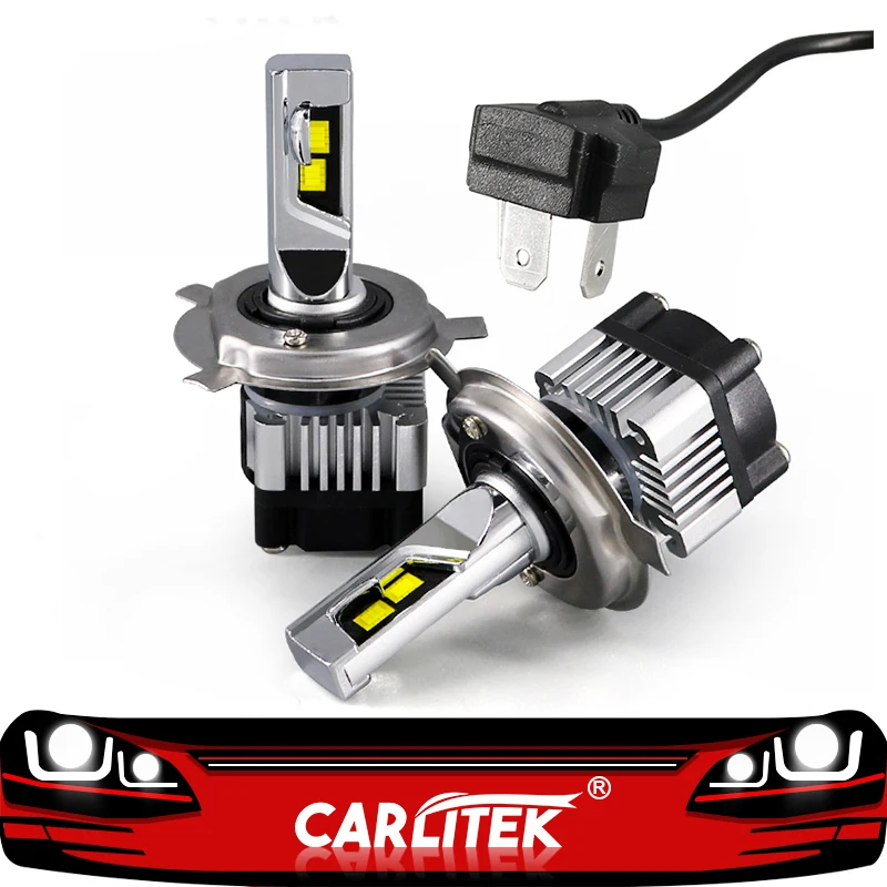 CARLitek 2 шт. H4 светодиодные лампы 12V 24V автомобилей головной светильник 9003 hb2 Высокая