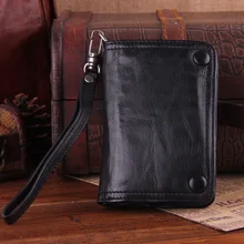 New Handmade Men wallet Men Genuine leather wallet Vintage fold the first layer of sheepskin long section custom hand purse New Handmade Men wallet Men Genuine leather wallet Vintage fold the first layer of sheepskin long section custom hand purse