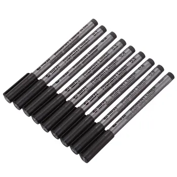 

STA 9 pcs/lot Water Based Brush Markers Different Size Pigment Liner Triangular Fineliner Pens for Art Supplies Stationery, 80