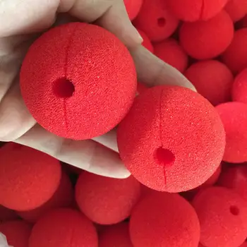 

50PCS Circus Clown Red Nose Sponge Ball Party Cosplay Festival Props Mask Party Supplies Halloween Accessories Costume Magic #35