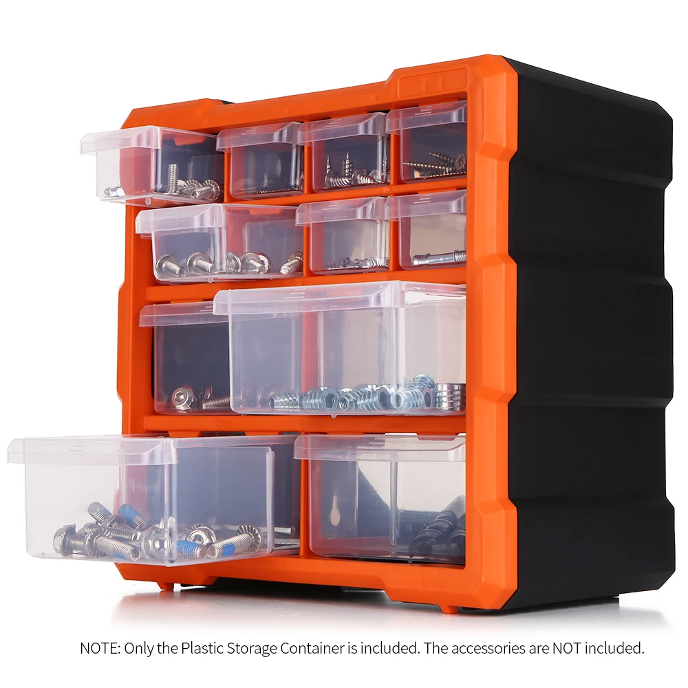 

Parts Storage Box Multiple Compartments Slot Hardware Box Organizer Craft Cabinet Tools Components Container Accessories Storage