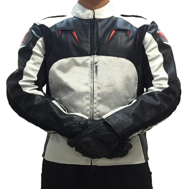 

New Arrival Motorcycle Jacket Motocross PU Oxford A stars Ricing Jacket with Back Cowl and Protectors