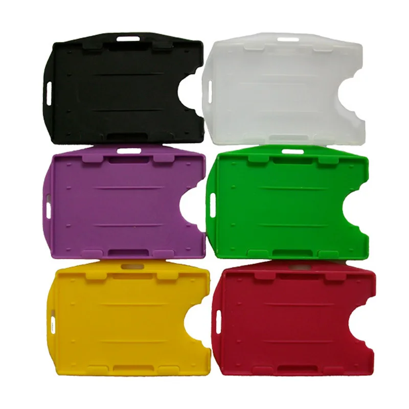 Wholesale 1000pcs Multi Colors 2 Pieces Id Badge Holders 2sided Open