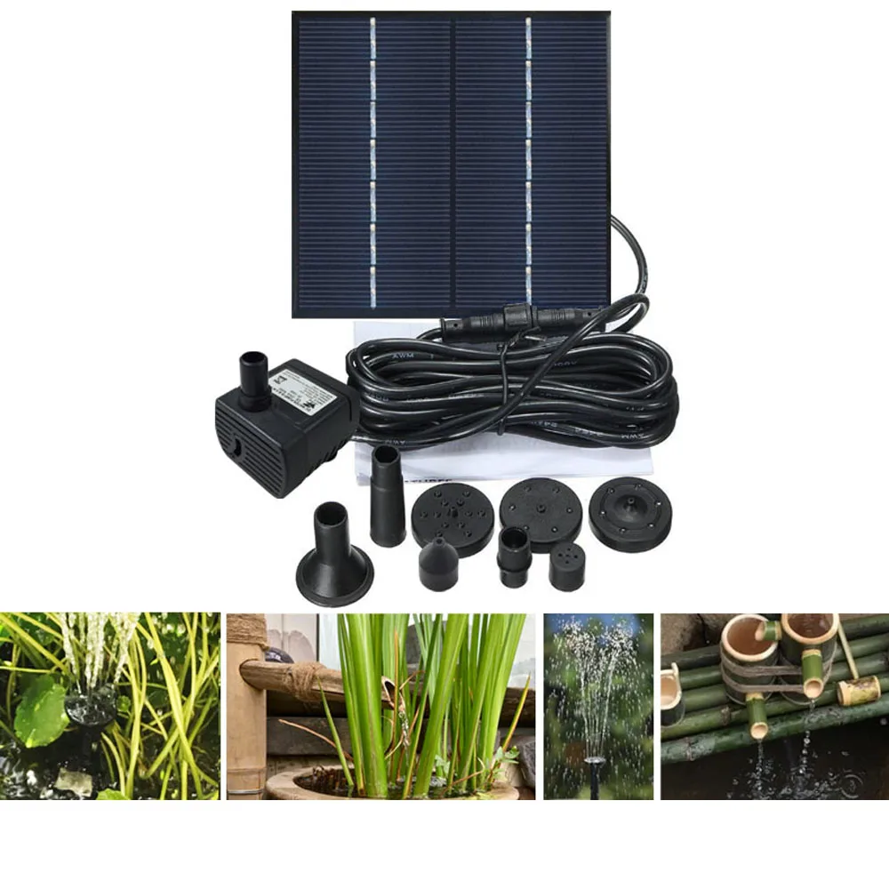 

7V 1.2W Solar Fountain Watering kit Power Solar Pump Pool Pond Garden Submersible Waterfall Floating Solar Panel Water Fountain