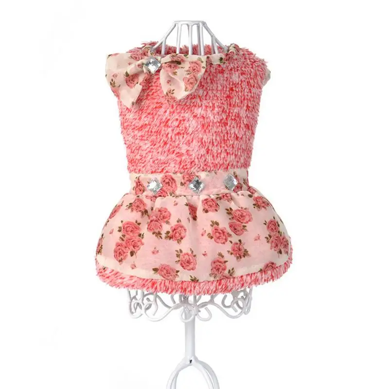

For Dogs Puppy Dresses Apparel Fashion Bowknot Sweaters Newest Pet Dog Sweater Autumn Winter Warm Knit Clothes