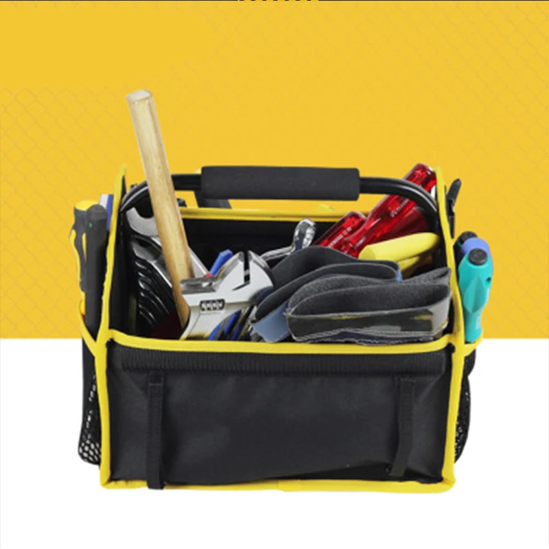 

Oxford Cloth Electrician Tool Bags Thicken Hardware Professional Electrician Repair Storage Work Bag Holder Close Top Wide Mouth