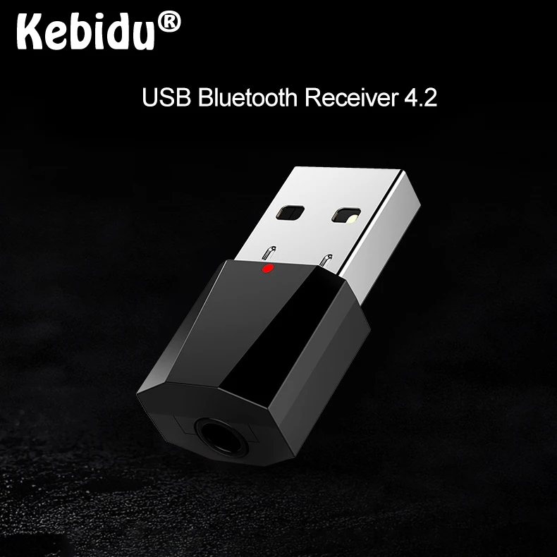 

Kebidu USB Bluetooth Transmitters 4.2 Wireless Audio Music Stereo Adapter Dongle Receiver For TV PC Bluetooth Speaker Headphone