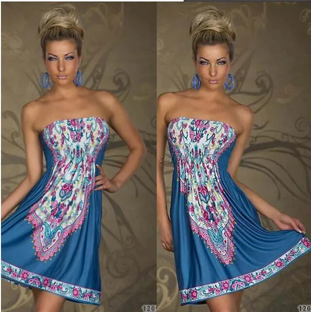 ML18073Casual Strapless Dress 