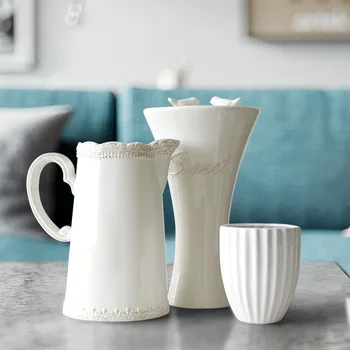 

Ceramics Vase on tabletop for living room bathroom office desktop home decoration gift TV Cabinet Flower pot Modern Chinese Vase