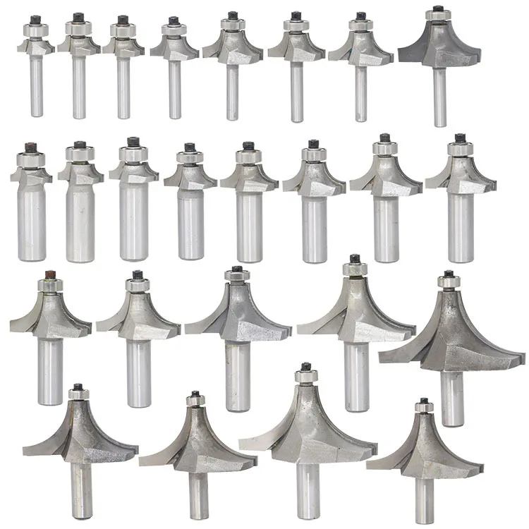 

27 pieces of professional round corner knife Woodworking Milling cutter grooving tool Trimming head r chamfering