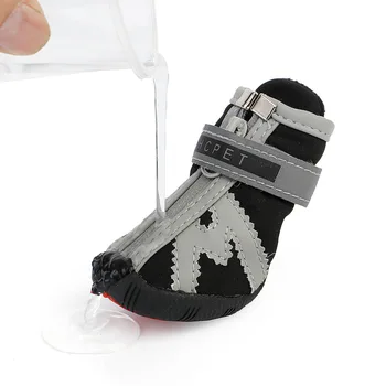 

New Pet Winter Shoes Storm-coat Fabric Waterproof And Wear-Resisting Luminous Non-Slip Warm Boots For Puppy Middle Large Dogs