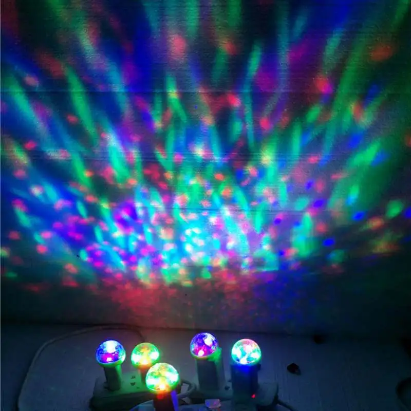 Свет мобильного телефона USB кристалл магический шар свет красочный RGB Голосовое
