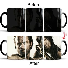 The Walking Dead Changing Cup Color Changing Mugs Heat Sensitive Cup Coffee Tea Milk Mug baldr earth mark cup tetris the heat change thermal color mugs