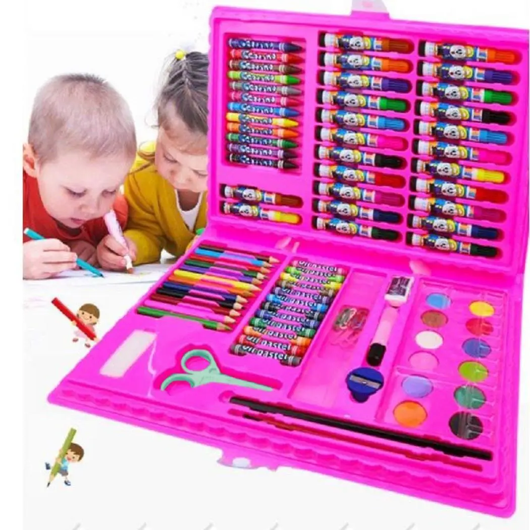 

Kids Drawing Pen Watercolor Painting Crayons Set Box Brush Drawing Tools Brush Art Supplies > 3 Years Old