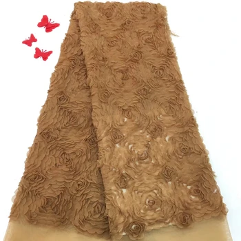 

Nigeria 3D lace fabric high quality net mesh lace lace evening dress African lace fabric RF27221