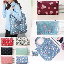 Складная Удобная многоразовая сумка для покупок с цветочным принтом, сумка-тоут, утилизация отходов, водонепроницаемая сумка