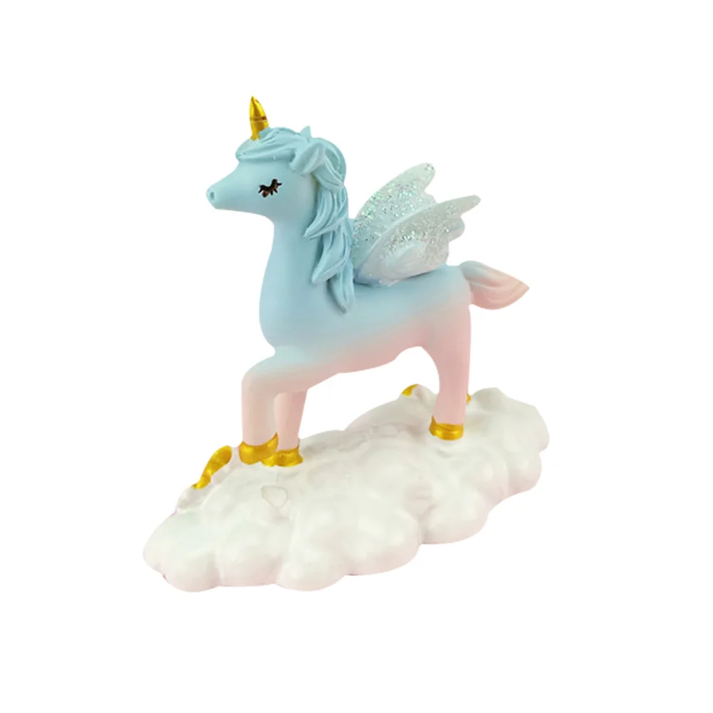 

Resin Unicorn Figurine Model Micro Landscape Bonsai Home Table Ornament Cake Decor Resin Unicorn Decor