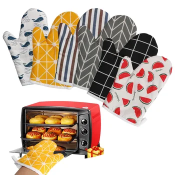 

Cotton Oven Glove Heatproof 1PC Thicken Insulated Non-slip Glove Microwave Oven Mitt Kitchen Cooking Baking Tool