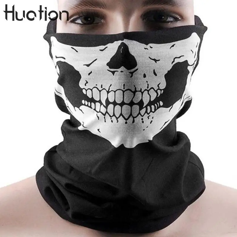 Huation Cool Skull Design Bandana Adults Multifunction Ski Sport Motorcycle Biker Scarf Half Face Mask Sport Headband Huation Cool Skull Design Bandana Adults Multifunction Ski Sport Motorcycle Biker Scarf Half Face Mask Sport Headband