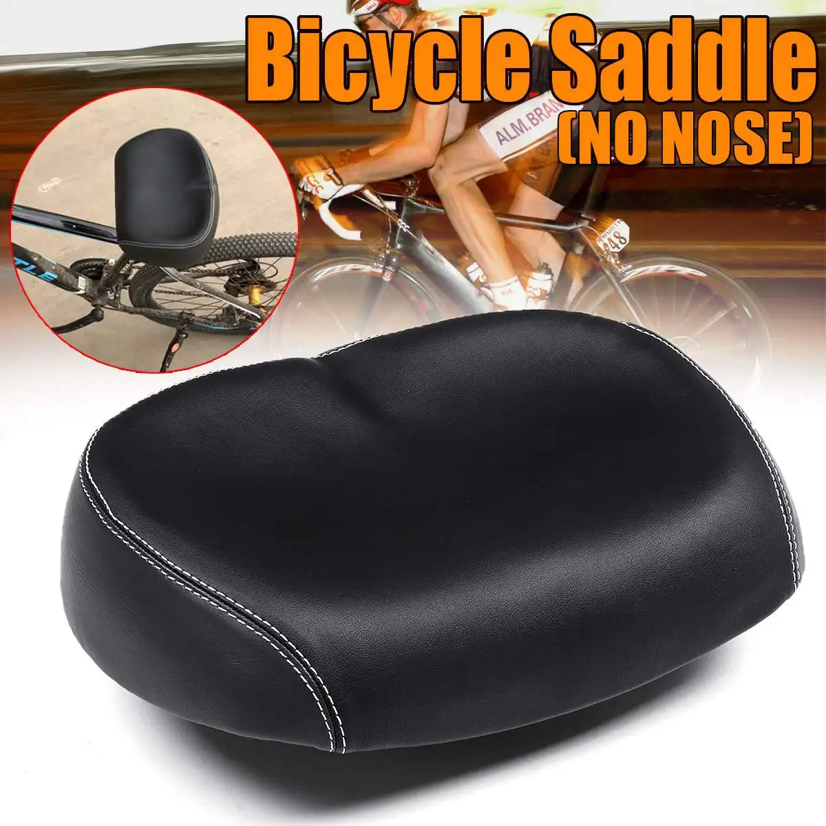 Comfortable Breathable Soft Wide Large Bicycle Saddle Cover Soft Cycling Cushion Pad Bicycle Seat Mountain Road MTB Bike Saddle