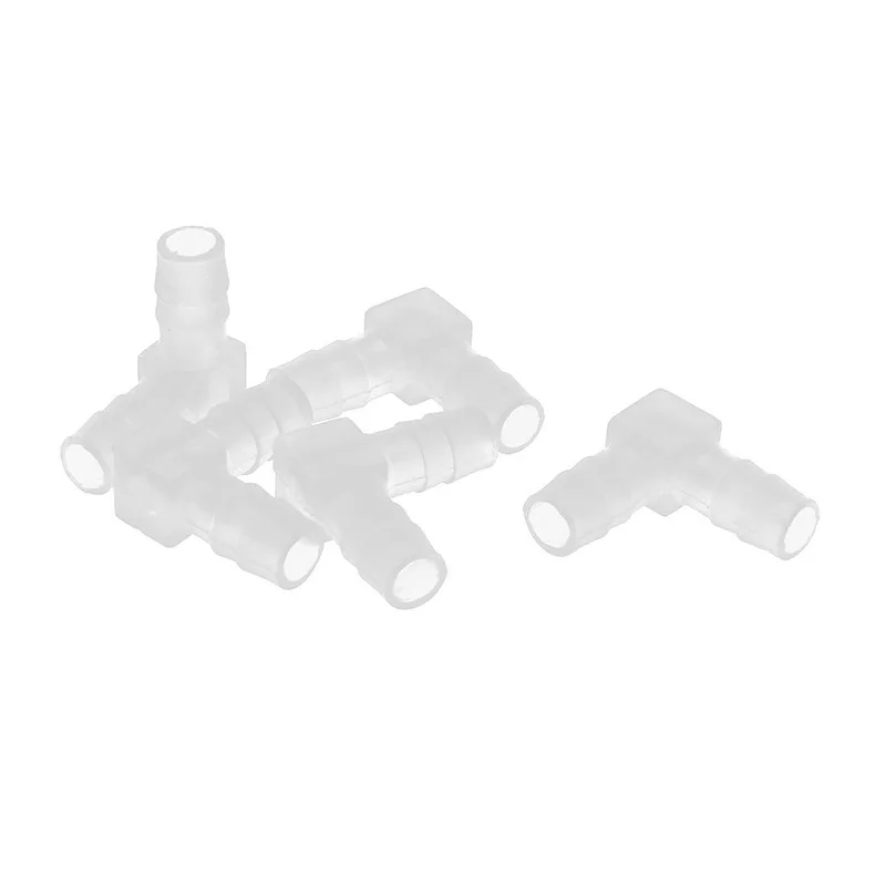 

Plastic Aquarium Tubing Pipe Air L-Joint Airline Connector 5Pcs Clear